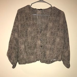 Zara Small Cheetah/Leopard Blouse